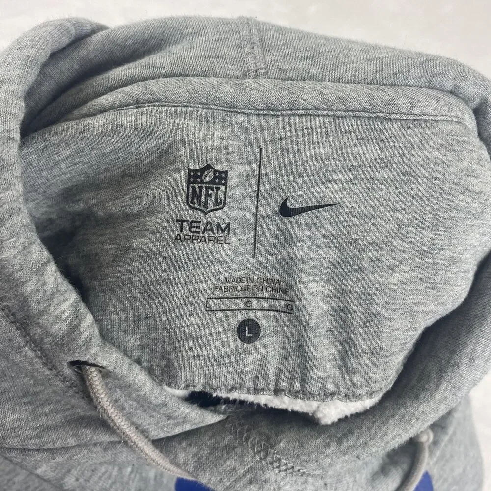 Nike NFL Indianapolis Colts Sweater Adult Large Gray Logo Hoodie Sweatshirt
